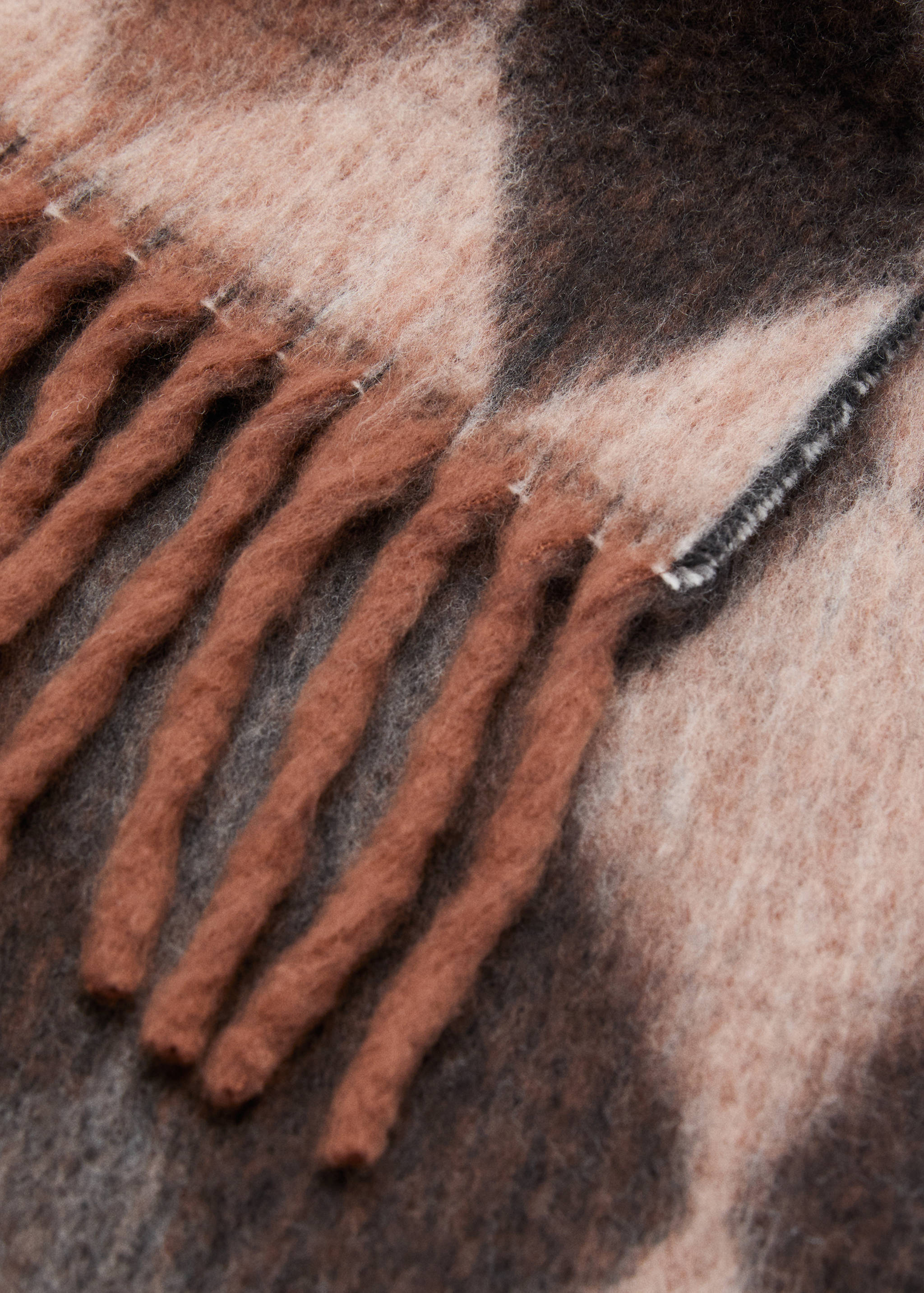 Argyle scarf with fringes - Medium plane