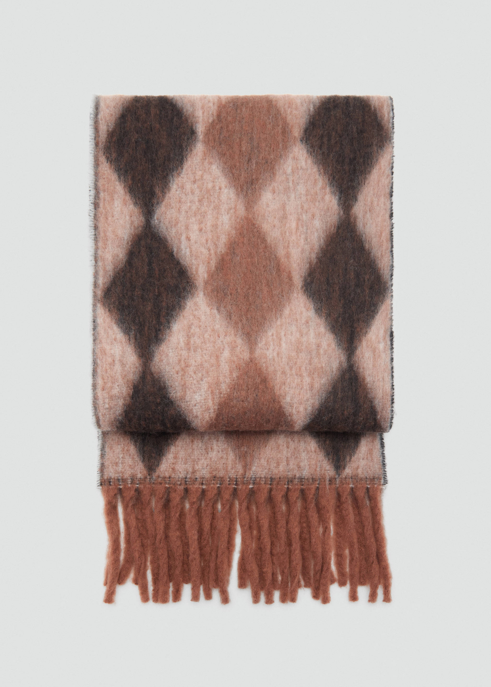 Argyle scarf with fringes - Article without model