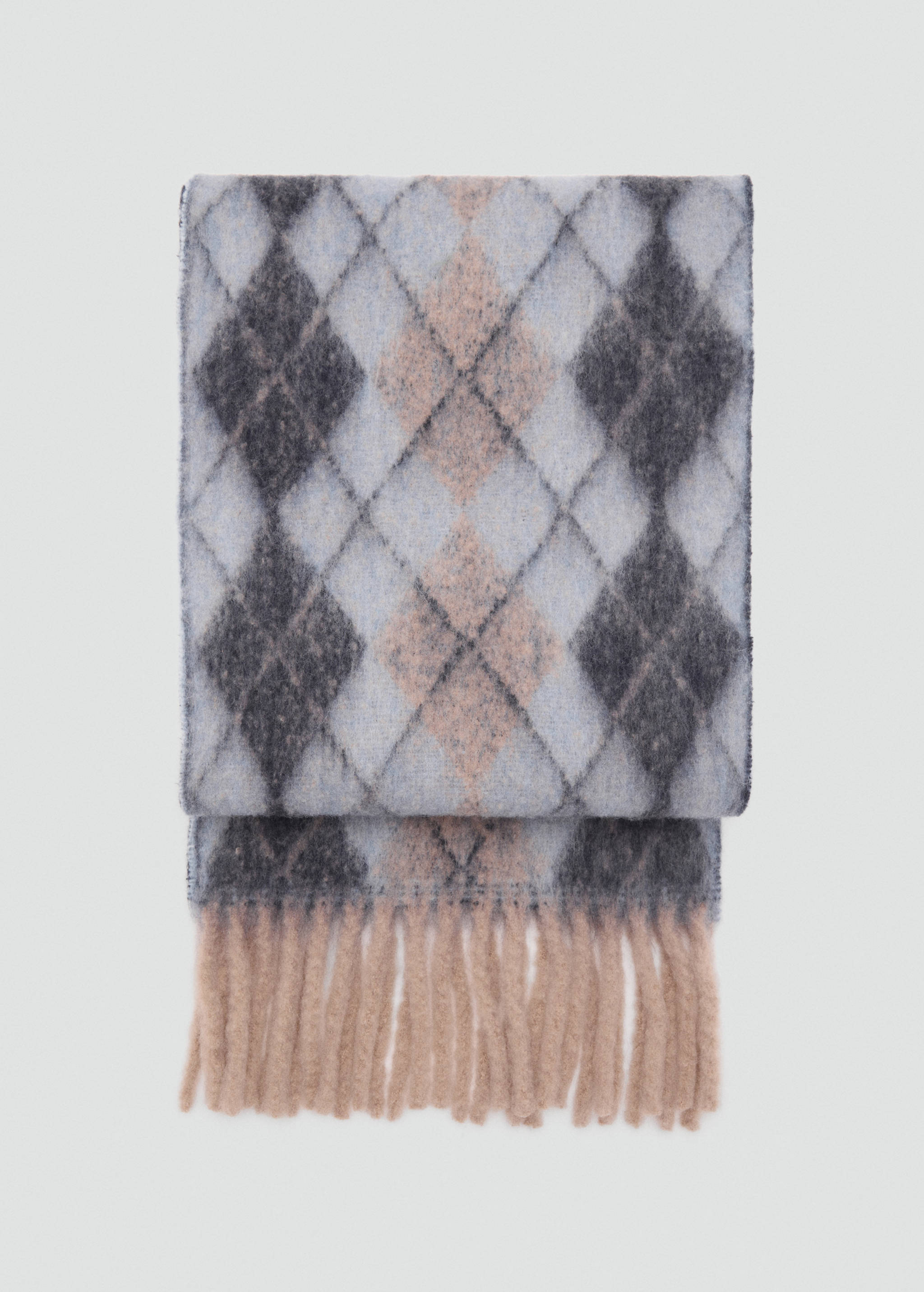 Argyle scarf with fringes - Article without model