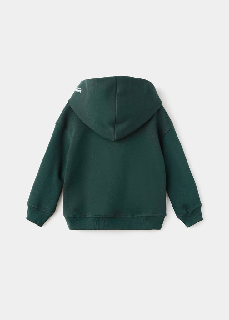 Printed hoodie — Dark Green
