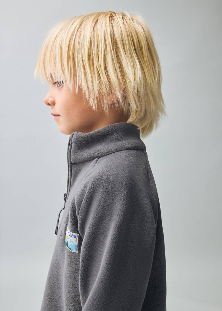 Zip-up fleece sweatshirt — Dark Grey