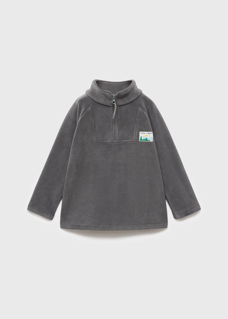 Zip-up fleece sweatshirt — Dark Grey