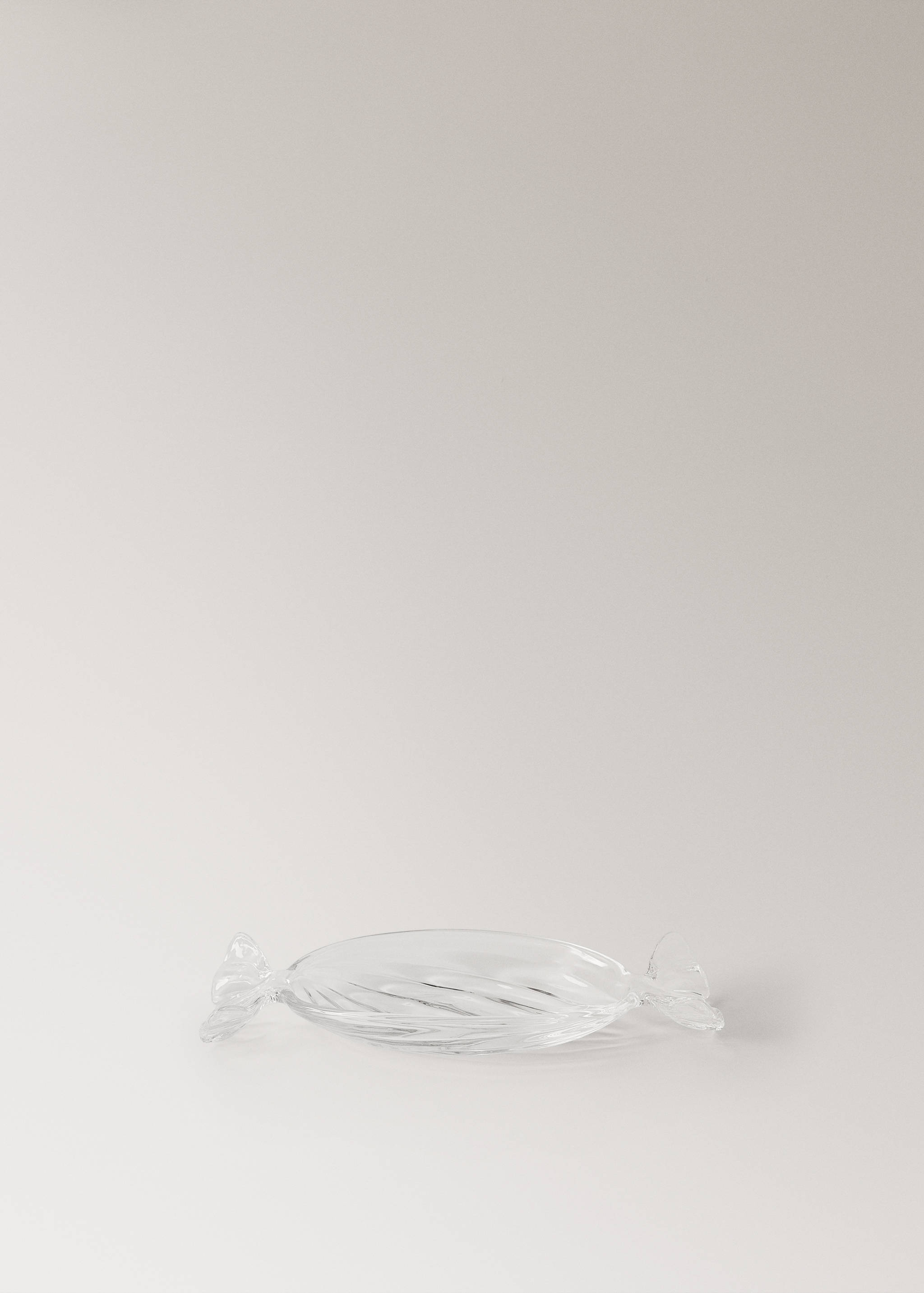 Glass tray with ribbon lines - Article without model