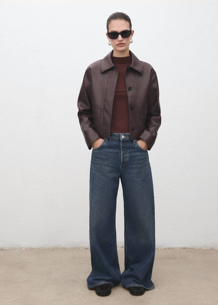 Turtleneck T-shirt — Brown
