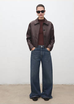 Turtleneck T-shirt — Brown 2