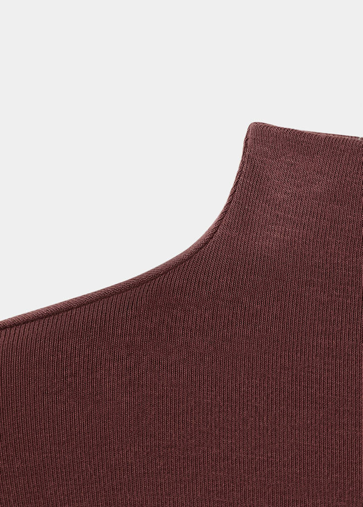Turtleneck T-shirt — Brown