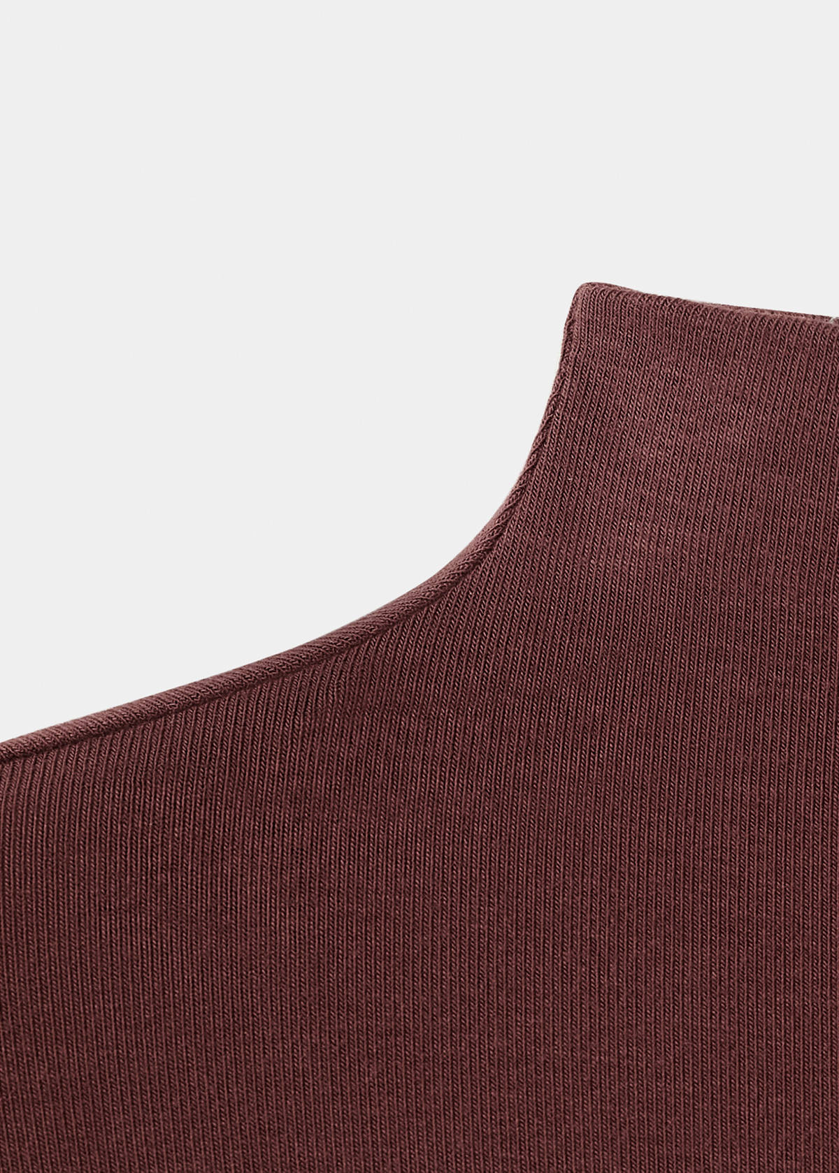 Turtleneck T-shirt — Brown