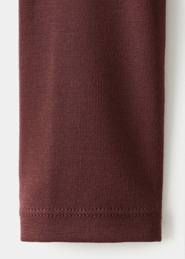 Turtleneck T-shirt — Brown