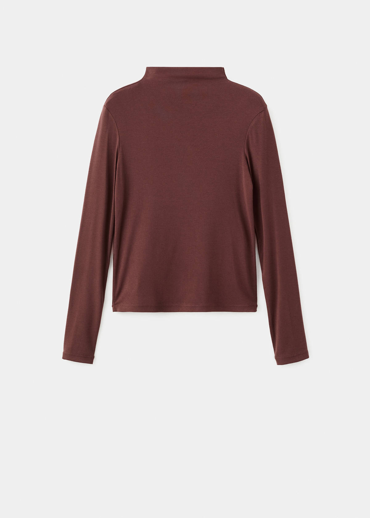 Turtleneck T-shirt — Brown