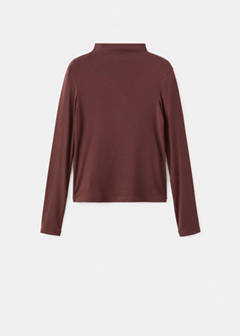 Turtleneck T-shirt — Brown 9