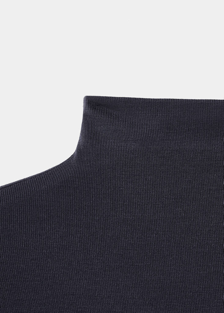 Turtleneck T-shirt — Navy