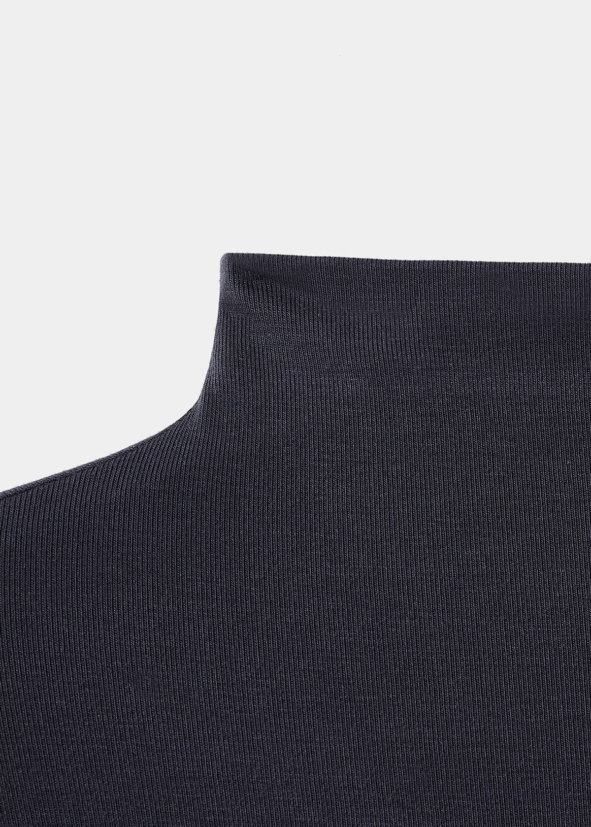 Turtleneck T-shirt — Navy