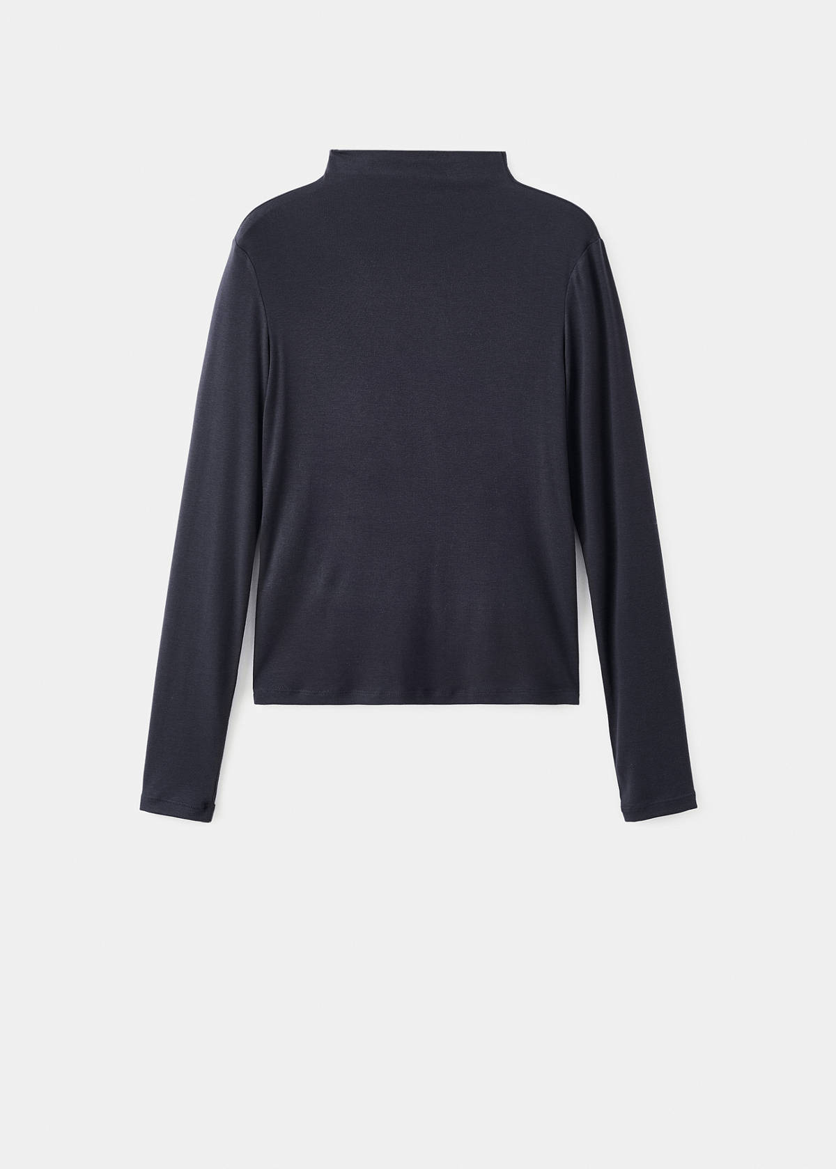 Turtleneck T-shirt — Navy