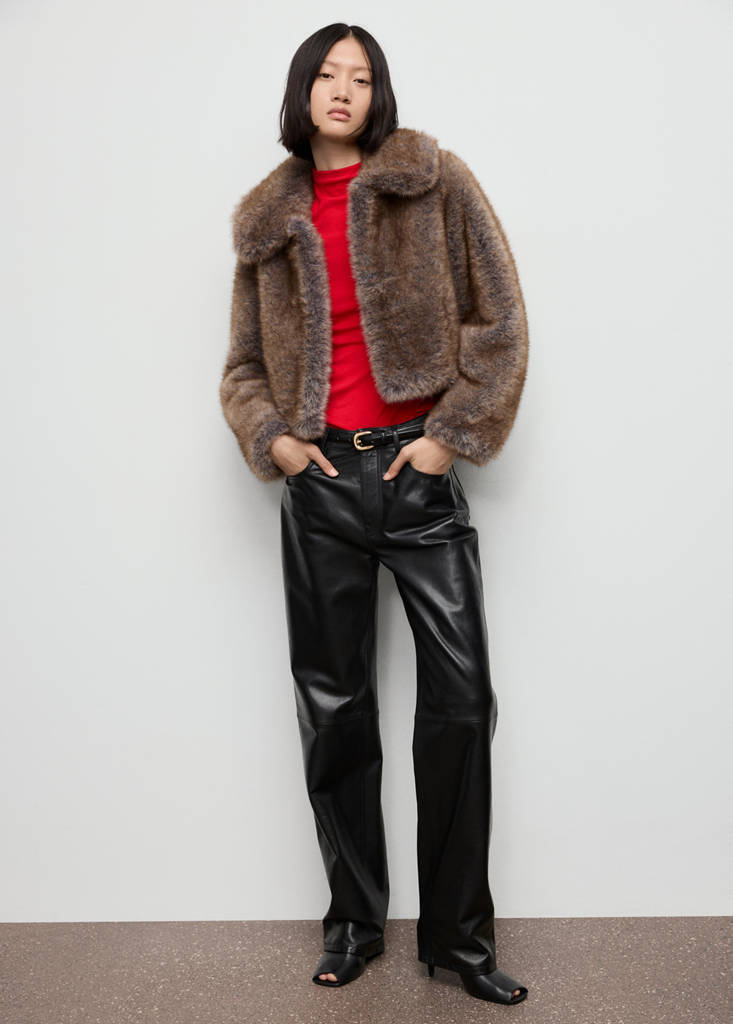 Turtleneck T-shirt — Red