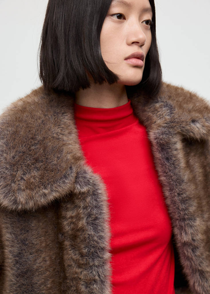 Turtleneck T-shirt — Red