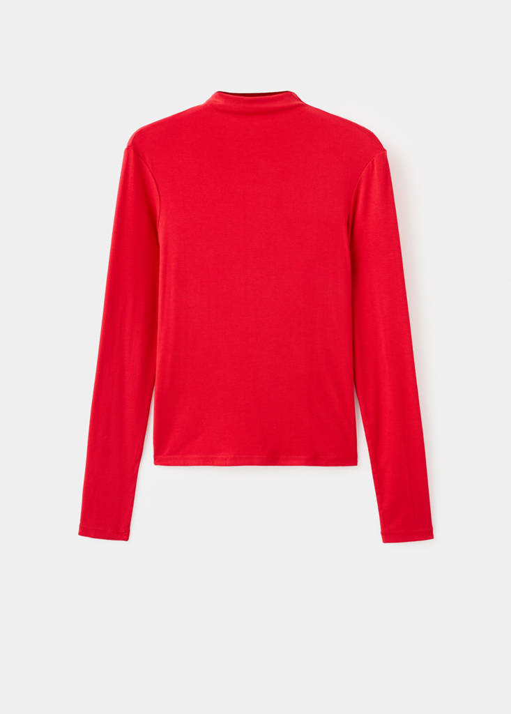 Turtleneck T-shirt — Red