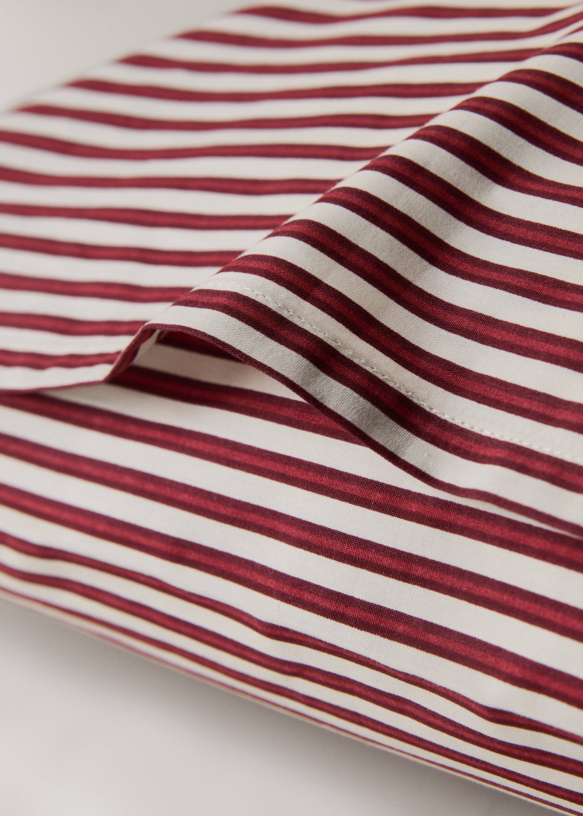 Taie d'oreiller percale de coton rayures réversible 50x75 cm - Détail de l'article 3