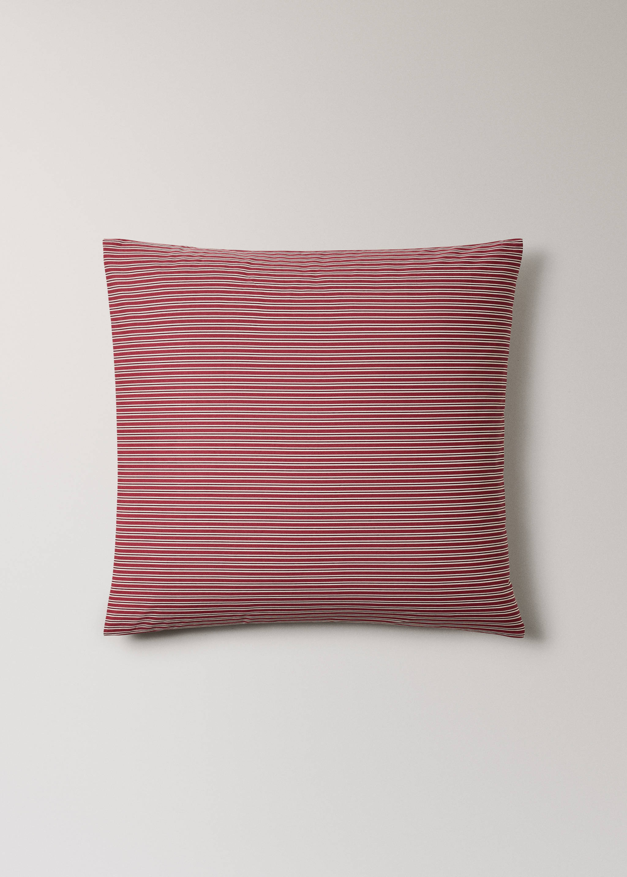 Reversible percale cotton striped pillowcase 60x60cm - Article without model