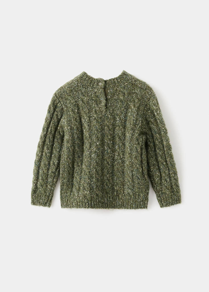 Braided knitted sweater
