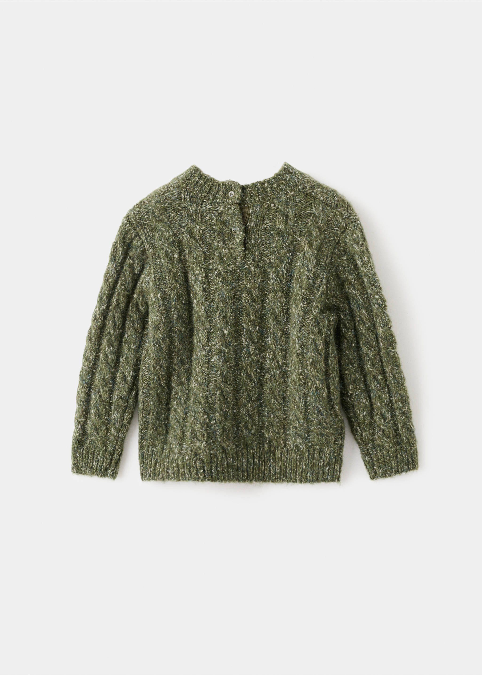 Jersey punto trenzado - Reverso del artículo, Verde. Ref: 17047788-00.