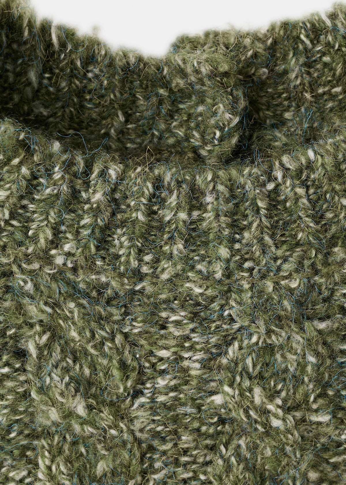 Braided knitted sweater — Green
