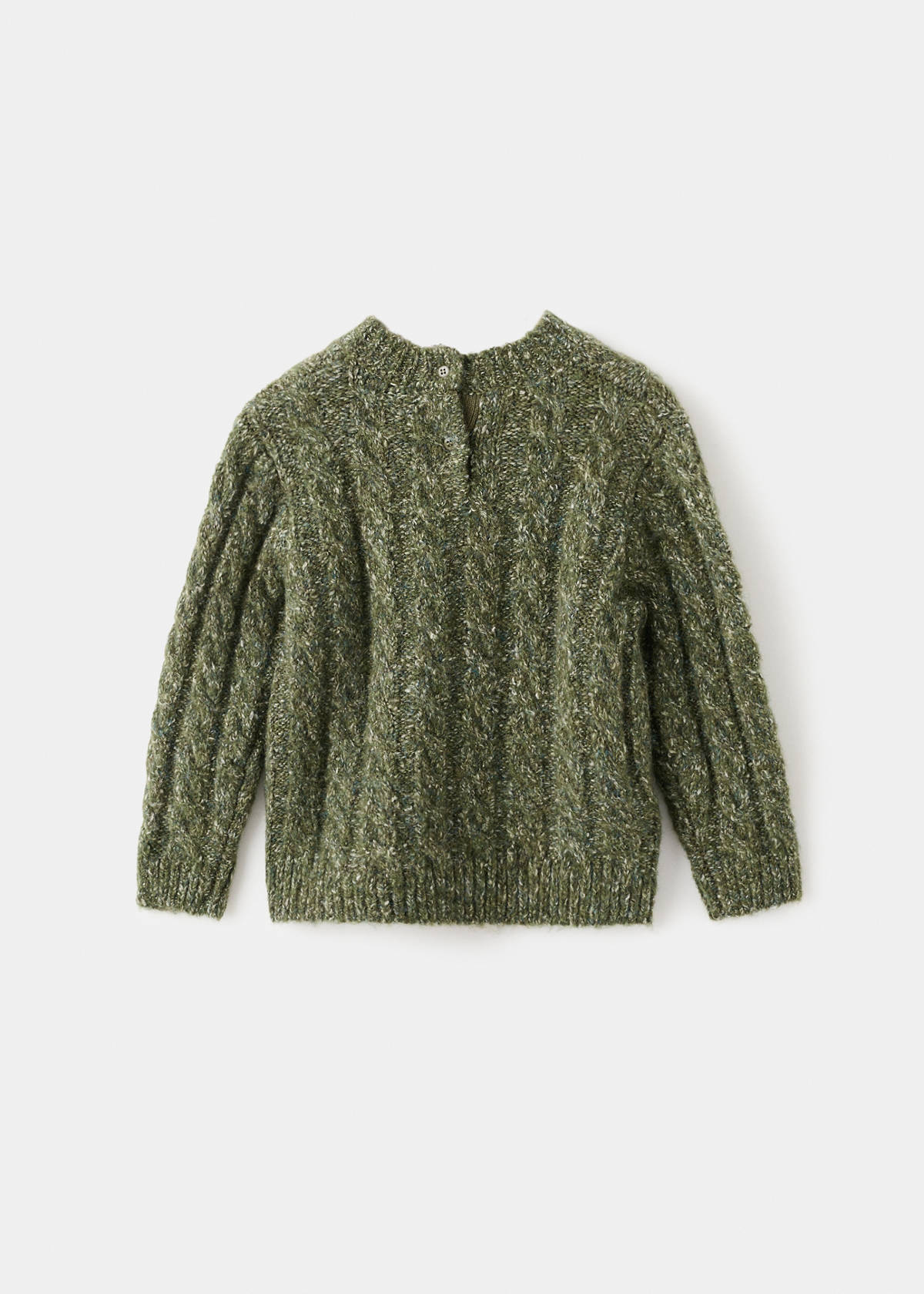 Braided knitted sweater — Green