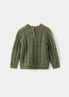 Braided knitted sweater — Green 9