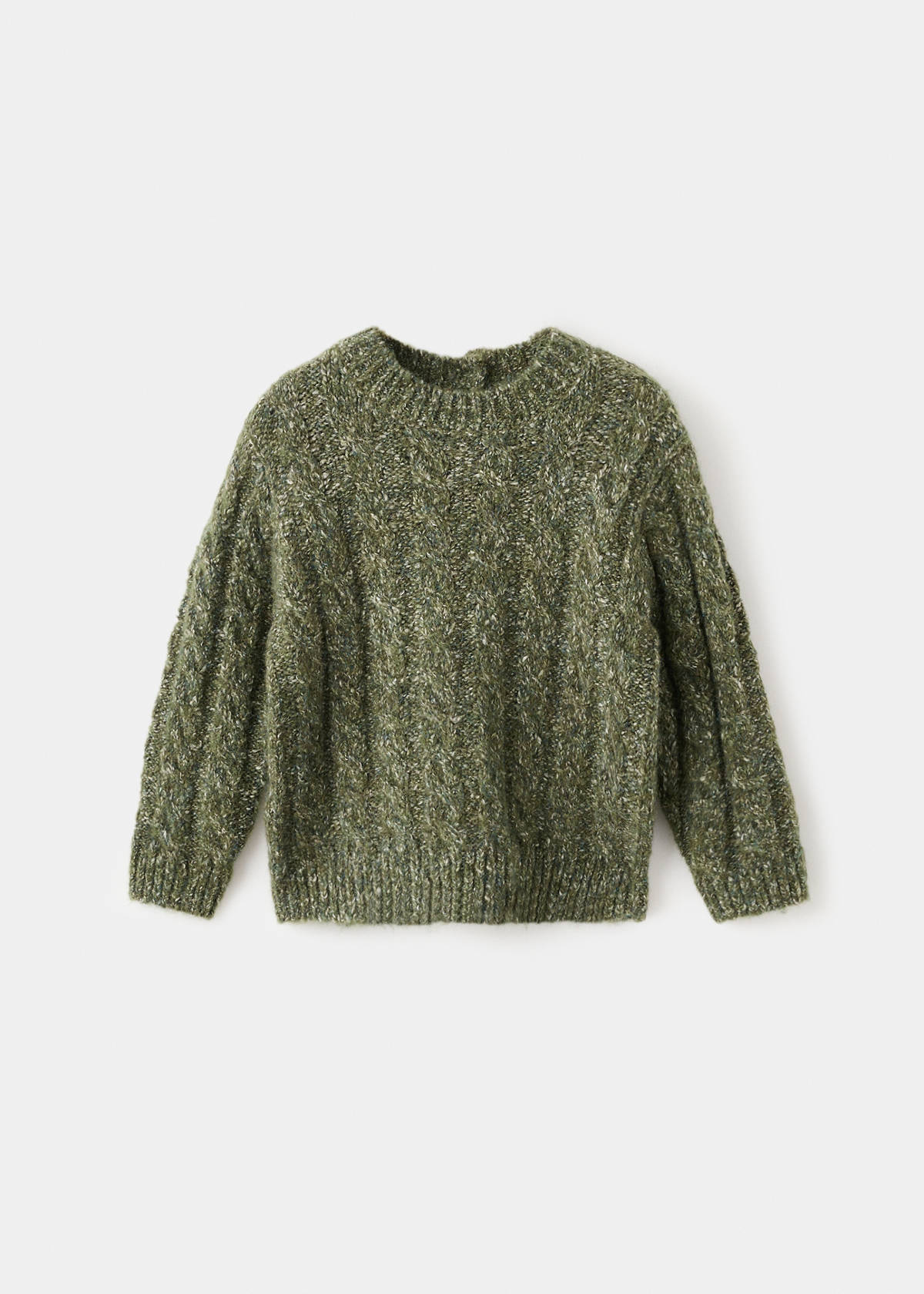 Braided knitted sweater — Green