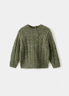 Braided knitted sweater — Green 7