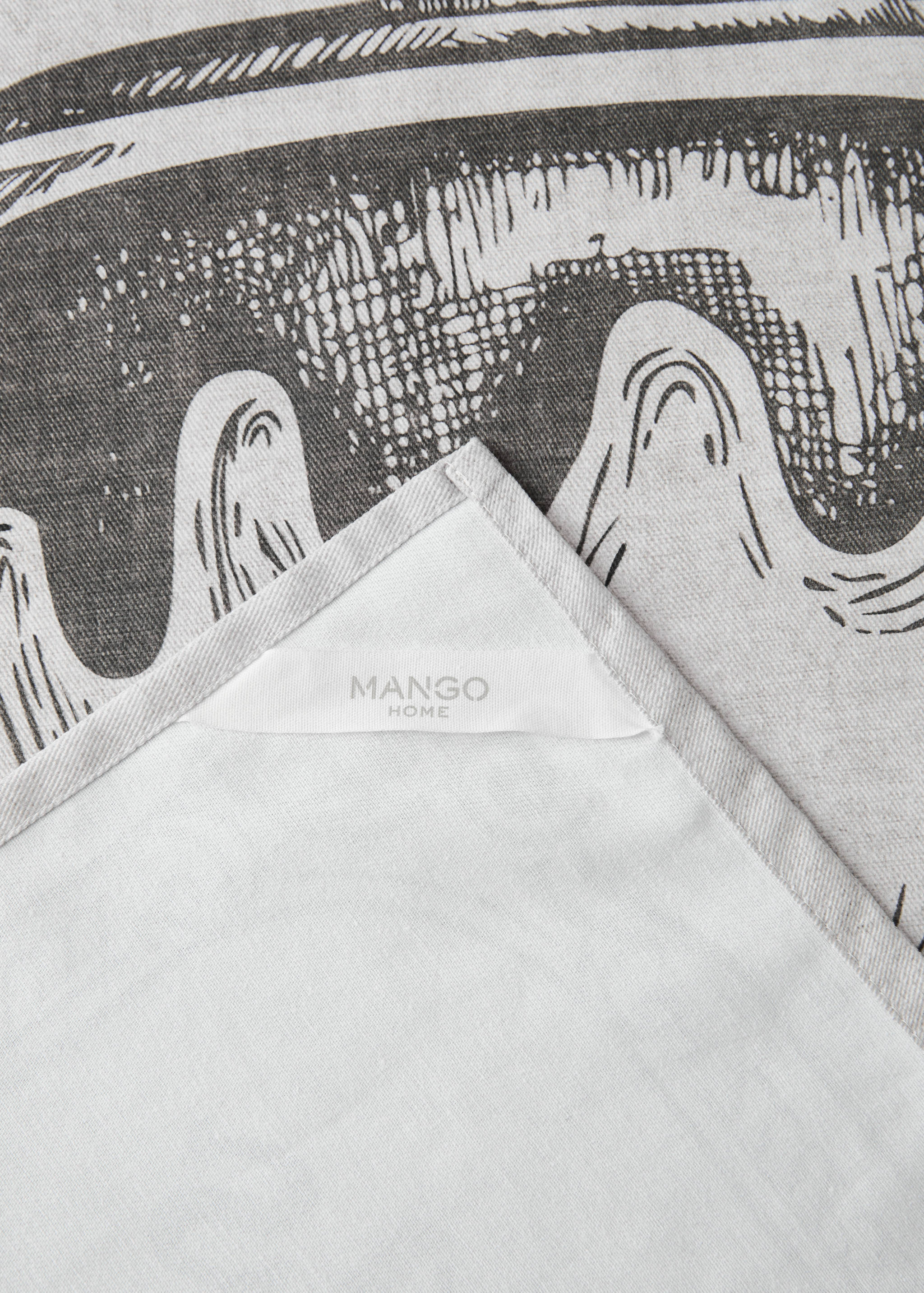 Kitchen cloth with Christmas pudding print - Details of the article 2