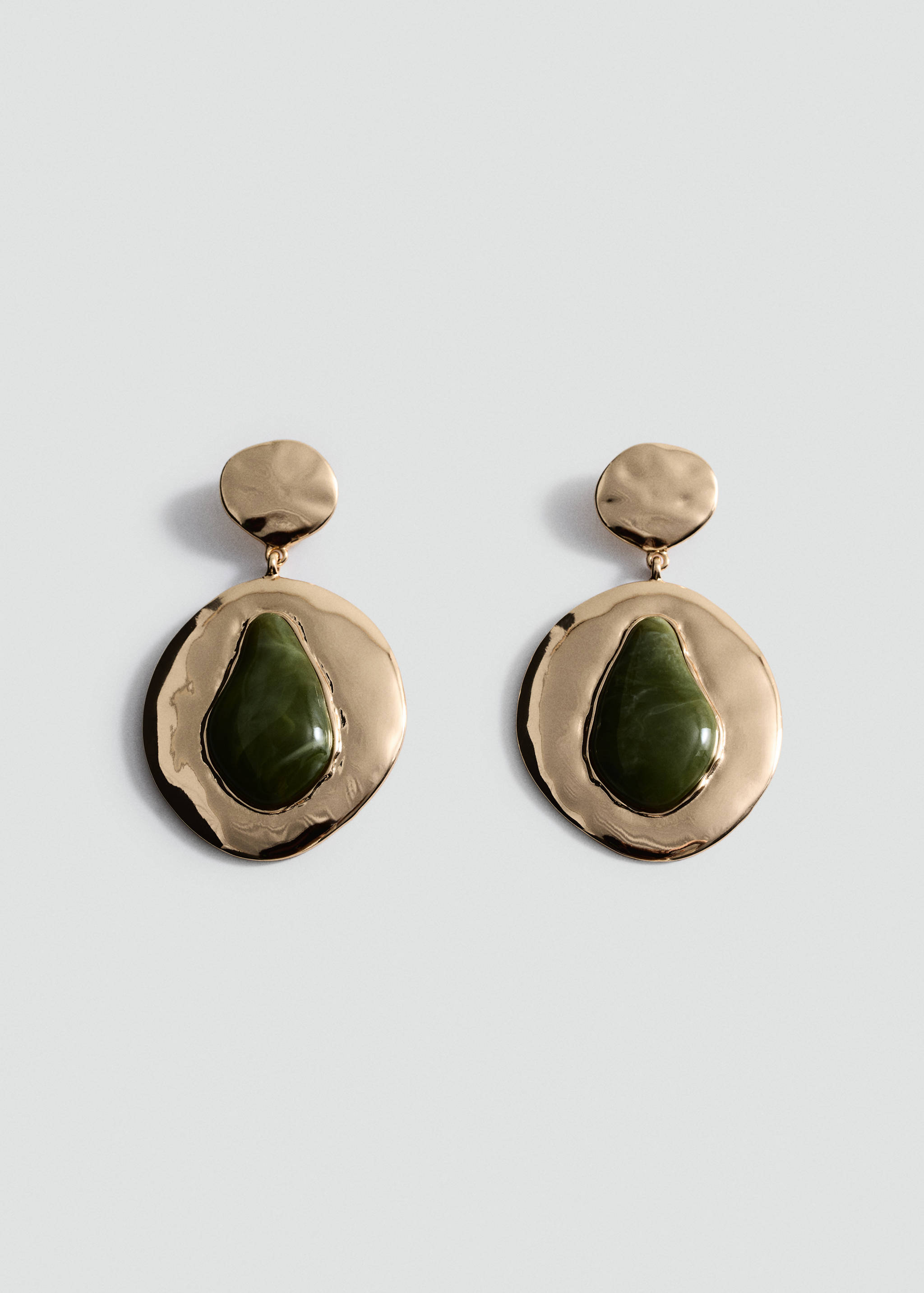Combined resin hanging earrings - Article without model