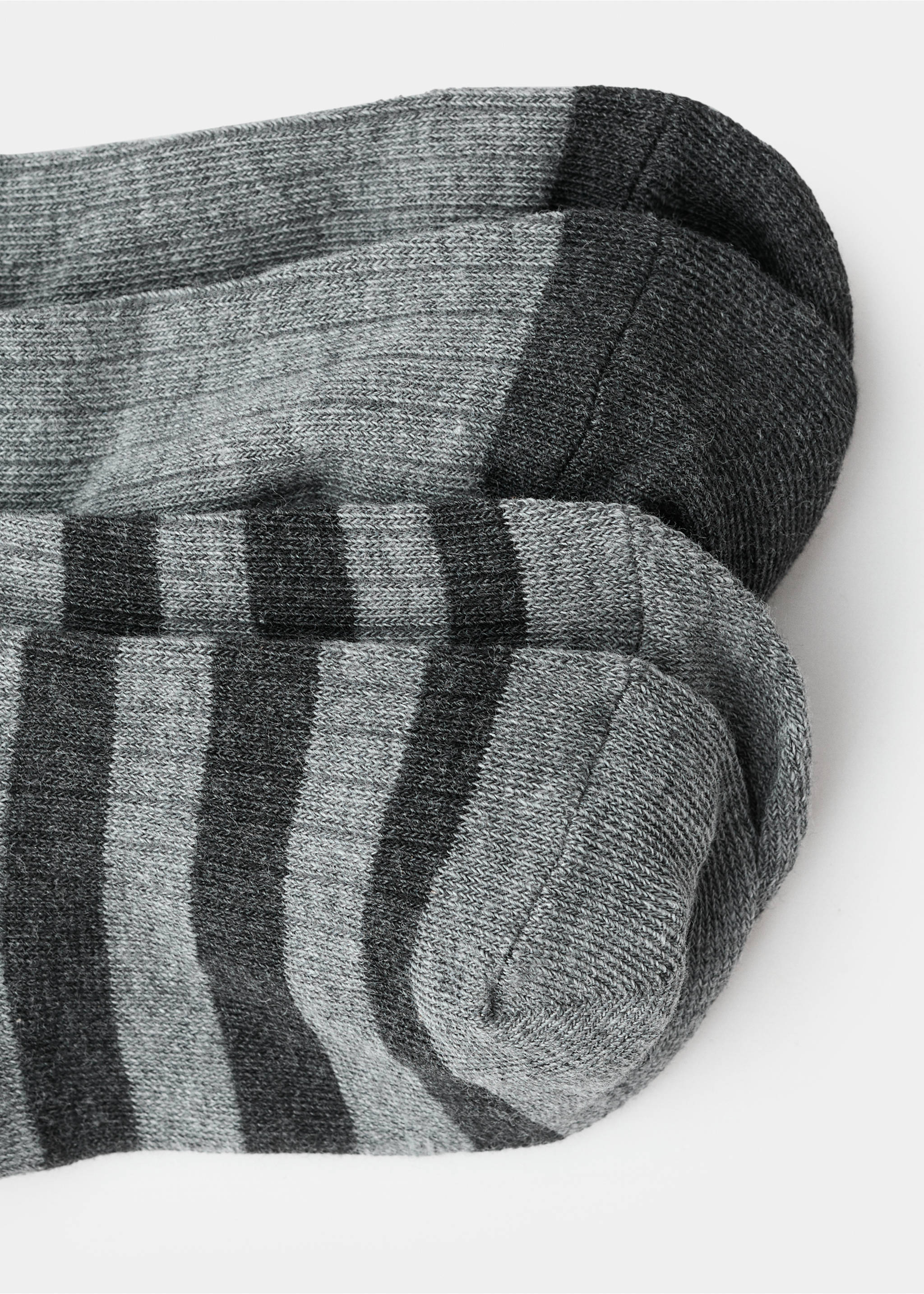 2 pack patterned socks - Details of the article 0, Medium Heather Grey. Ref: 17047799-00.