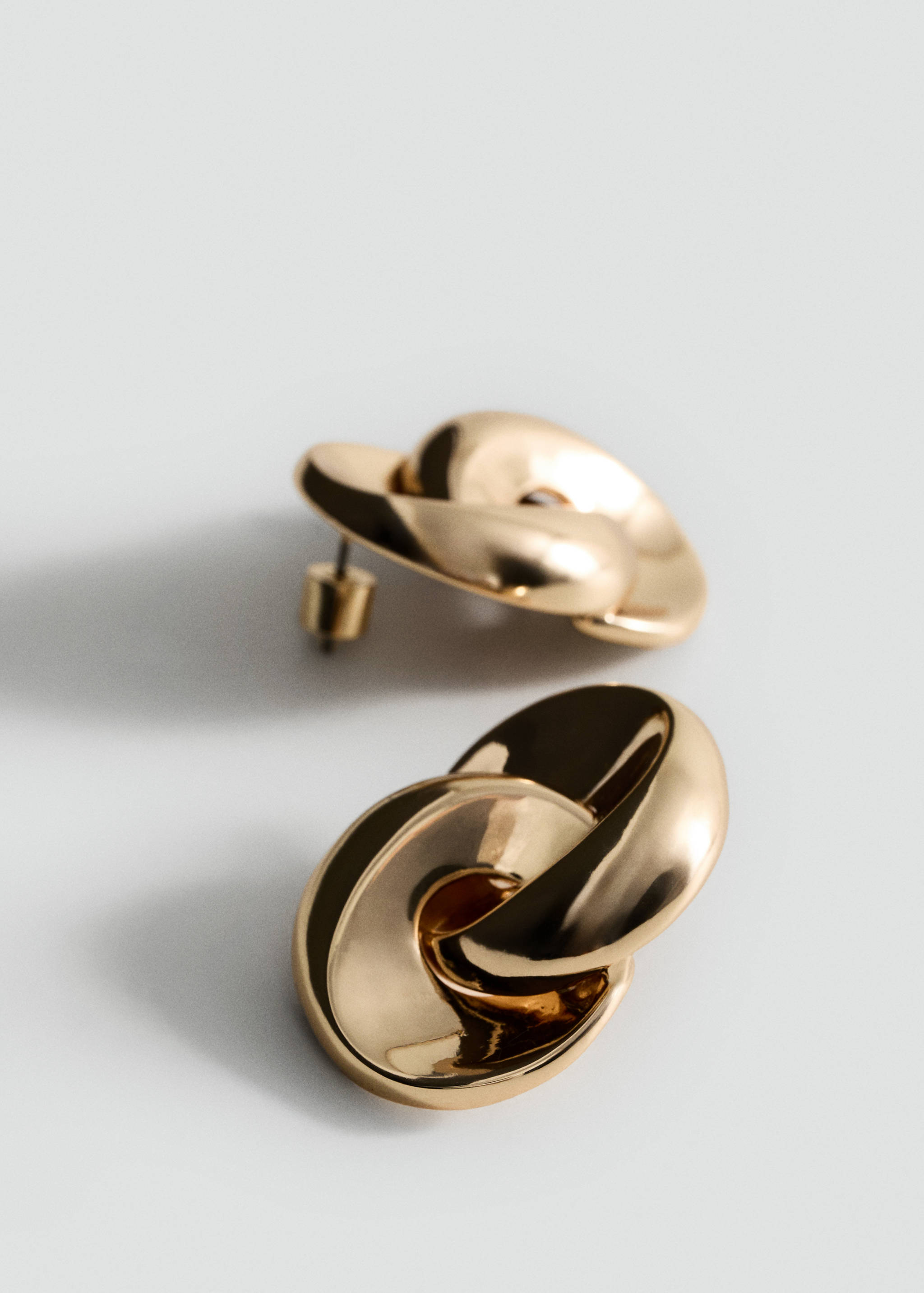 Intertwined hoop earrings - Medium plane