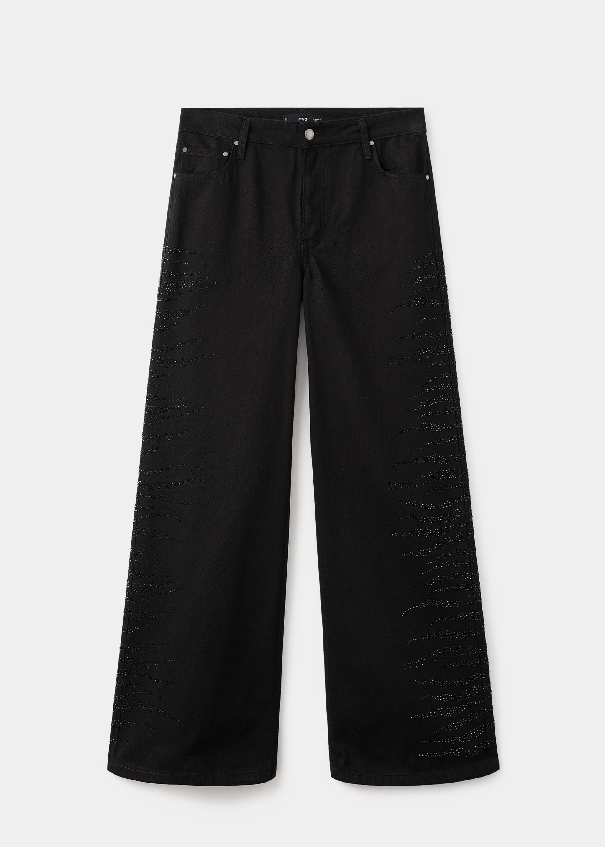Wide leg jeans with rhinestones - Article without model