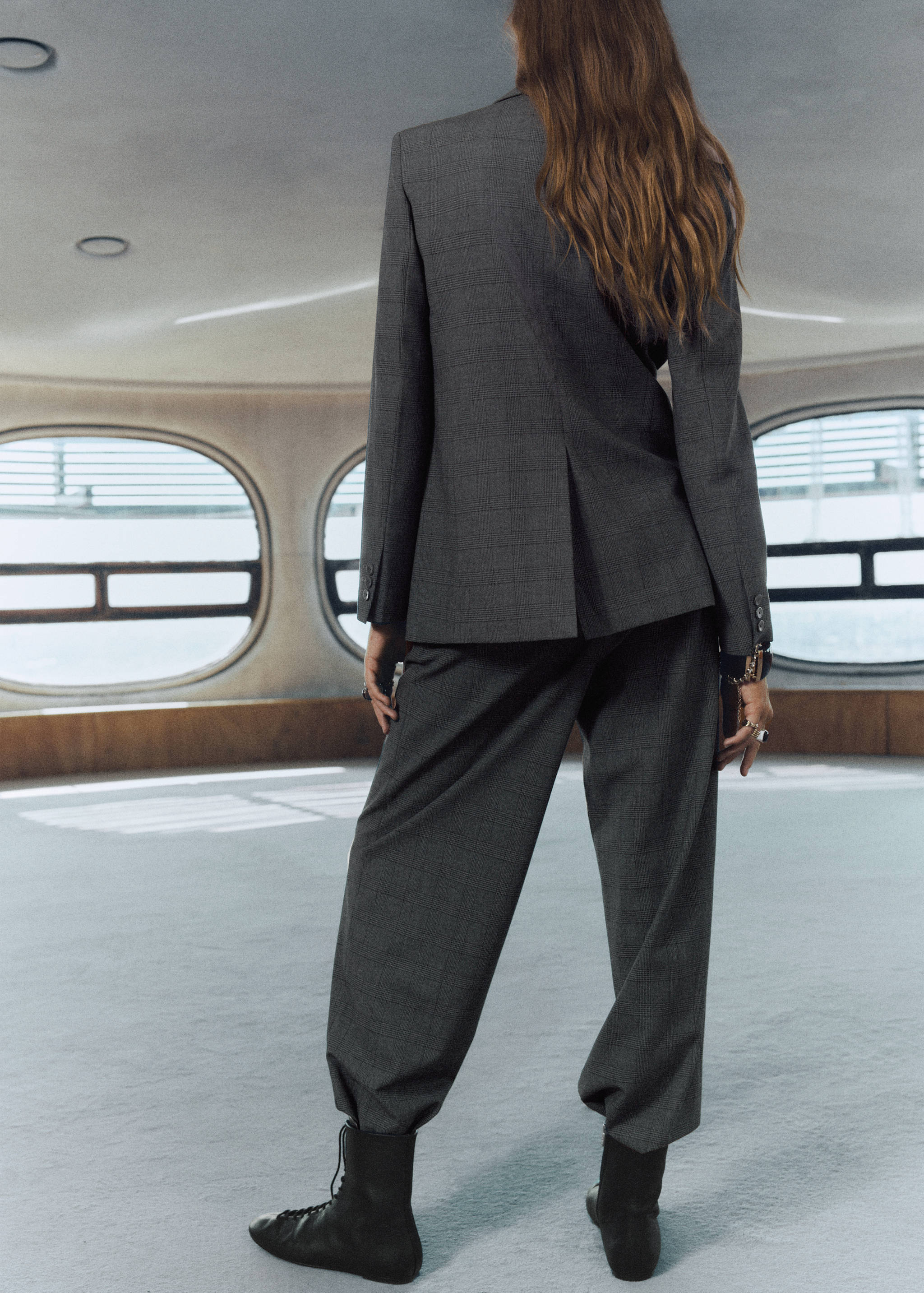 Double-breasted check suit jacket - Details of the article 6