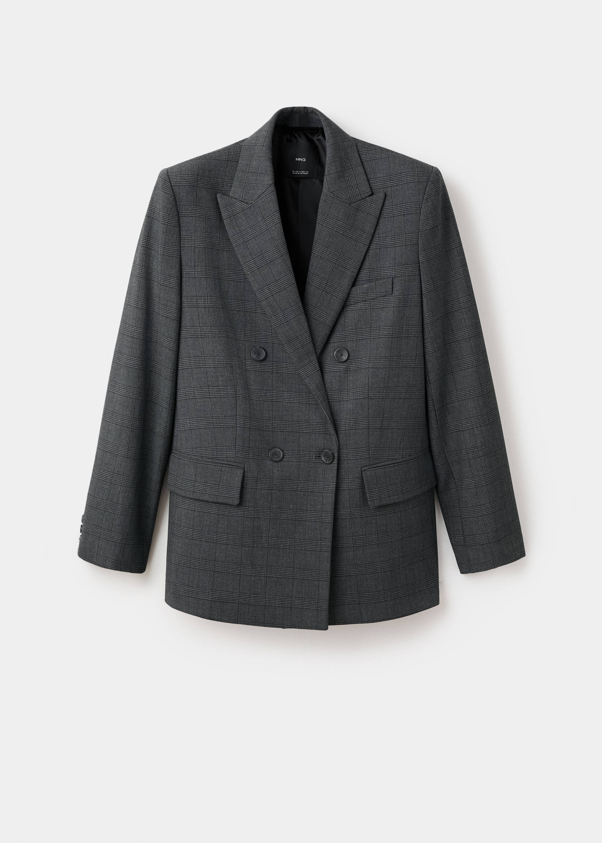 Double-breasted check suit jacket - Article without model