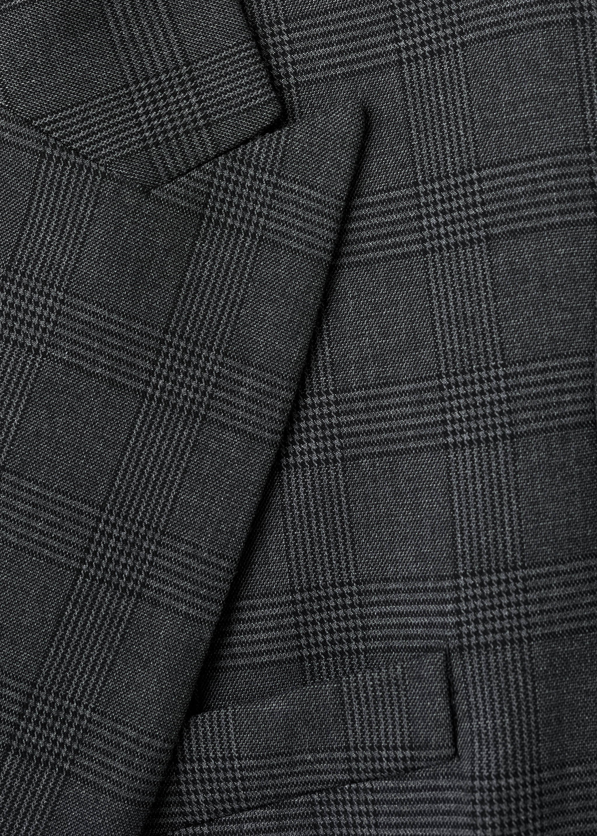 Double-breasted check suit jacket - Details of the article 8