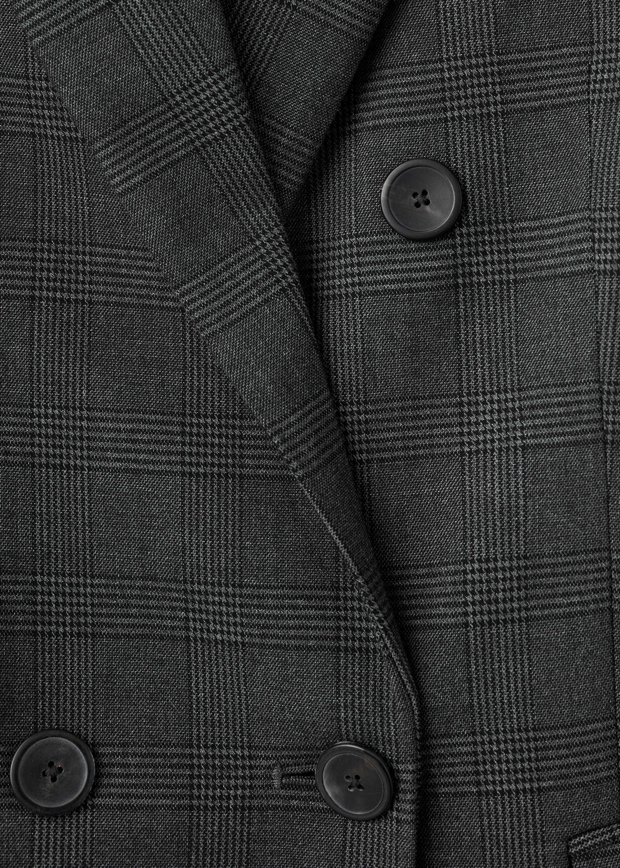 Double-breasted check suit jacket - Details of the article 0