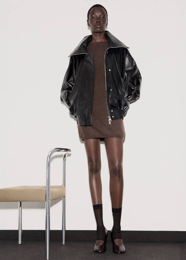 Fine-knit dress — Chocolate