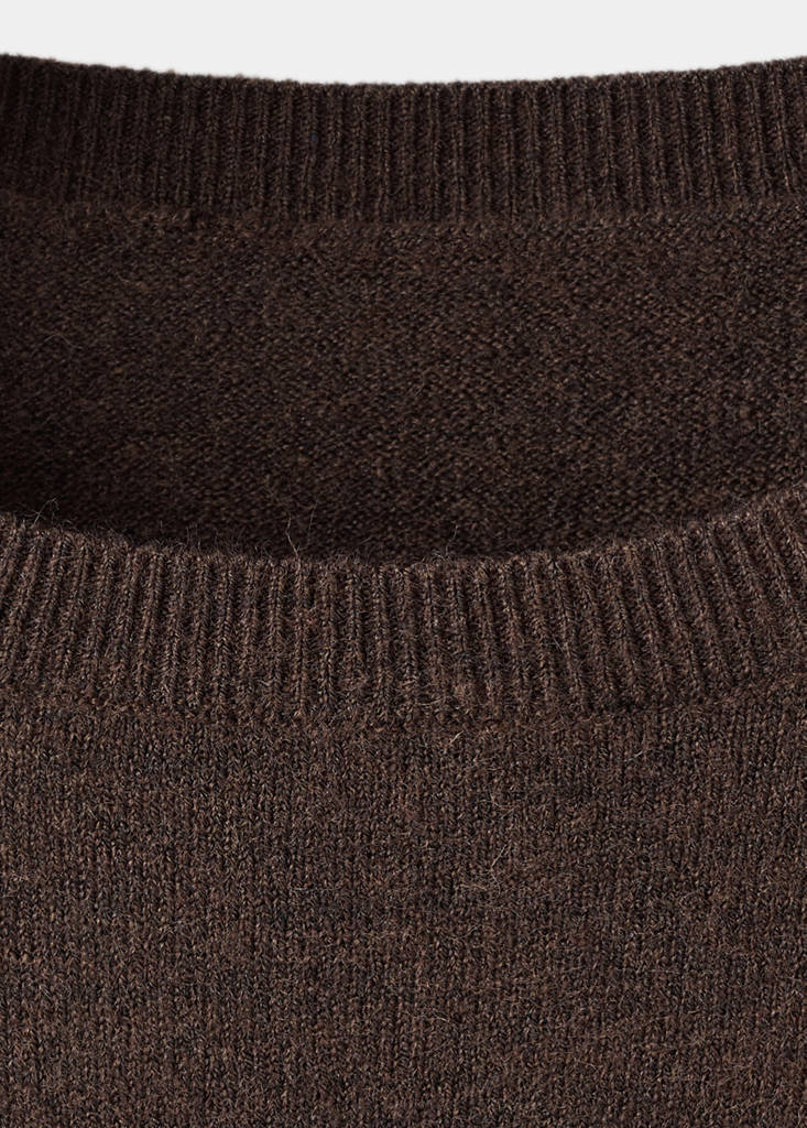 Fine-knit dress — Chocolate