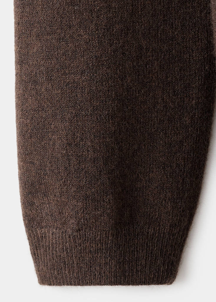 Fine-knit dress — Chocolate