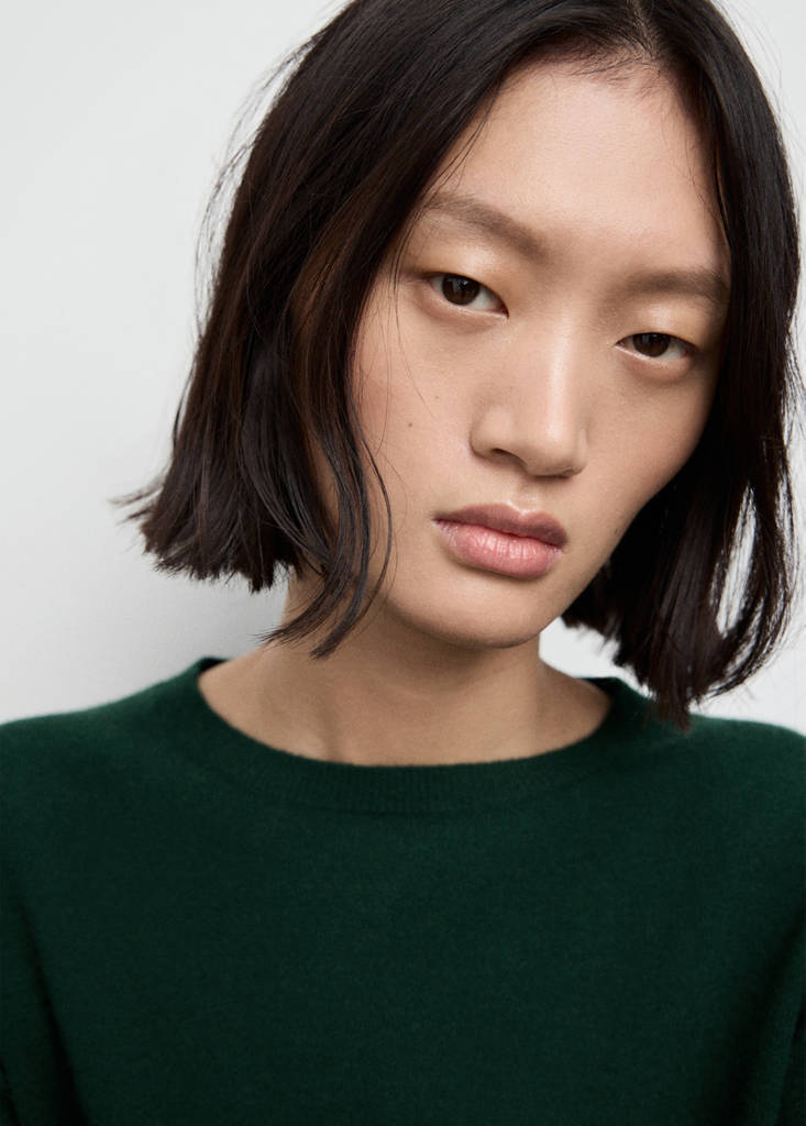 Fine-knit dress — Dark Green