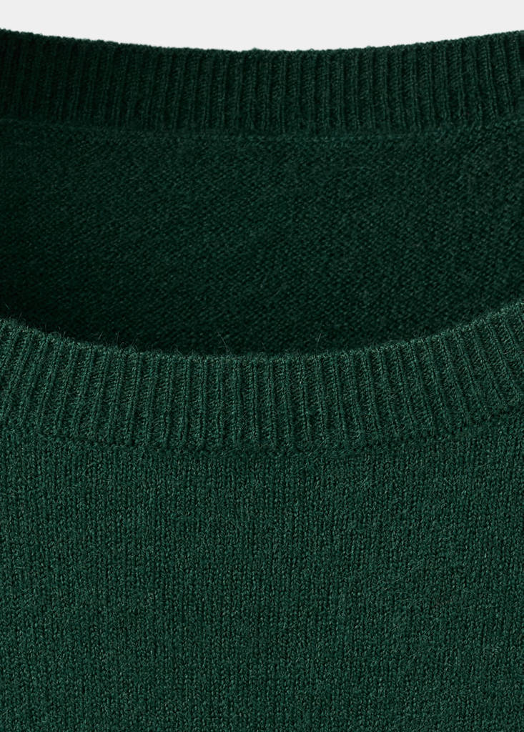 Fine-knit dress — Dark Green