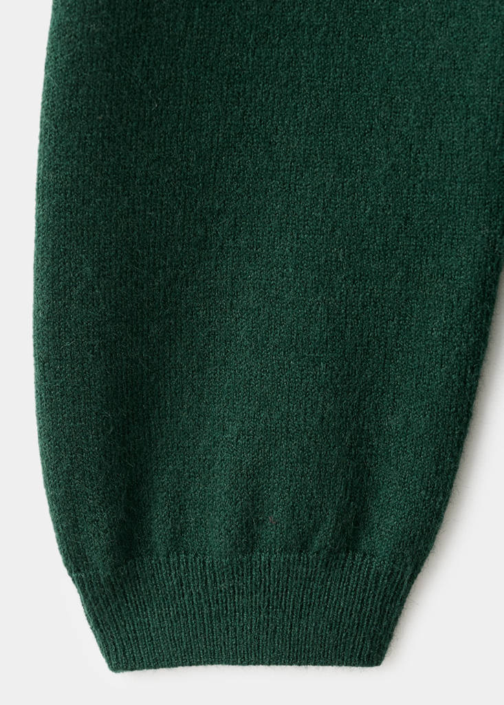 Fine-knit dress — Dark Green