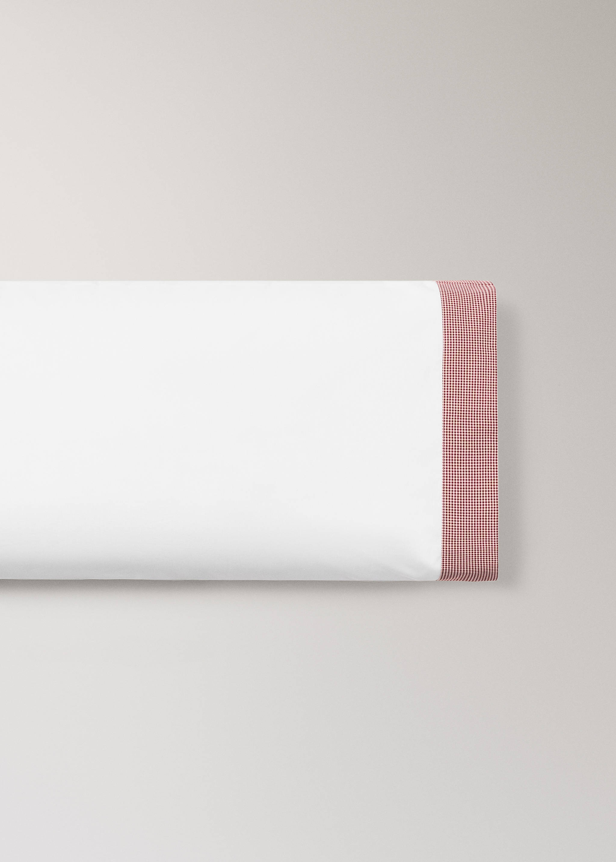 Yarn-dyed gingham-check children's pillowcase 45x110 cm - Article without model