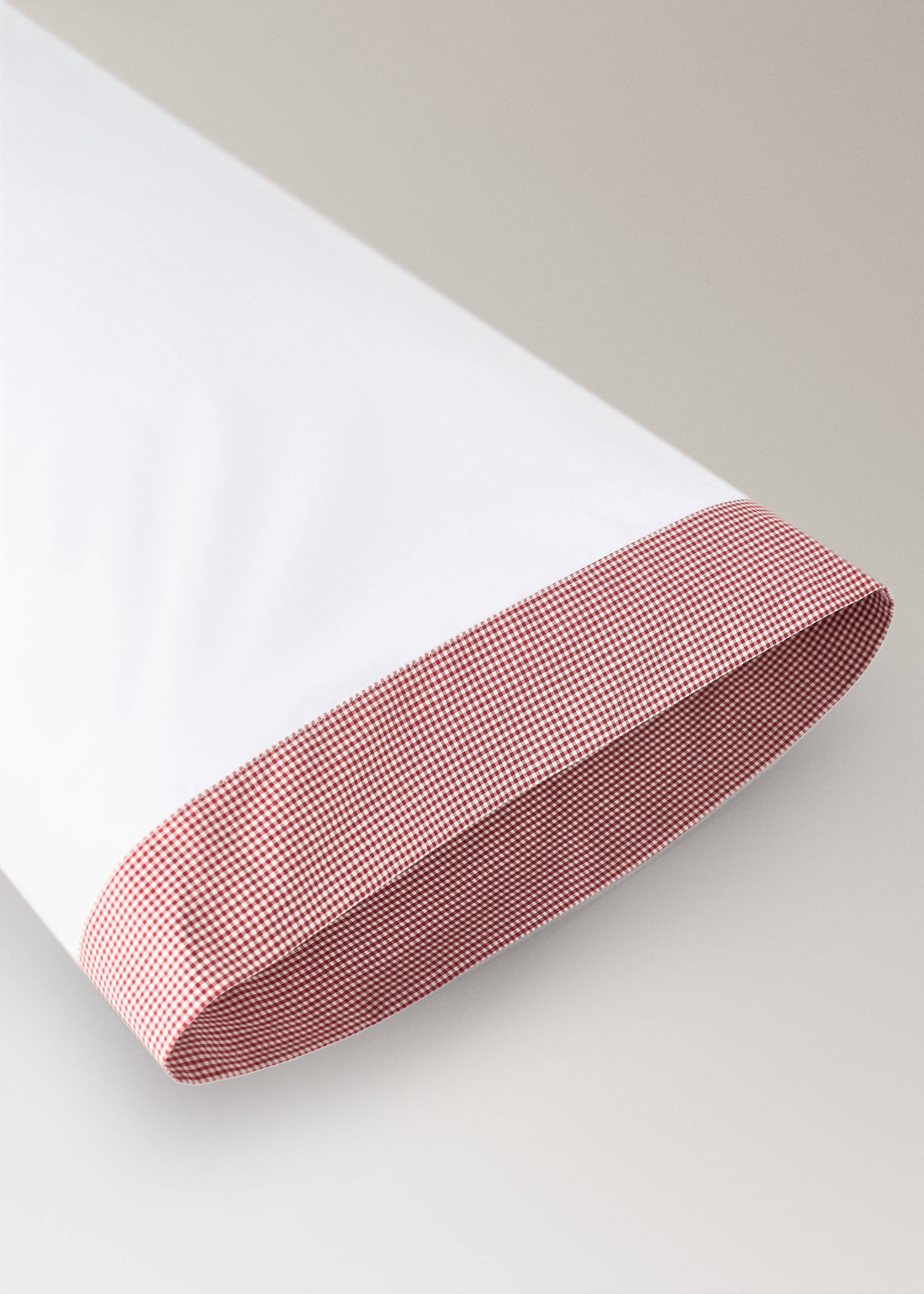 Yarn-dyed gingham-check children's pillowcase 45x110 cm - Details of the article 1