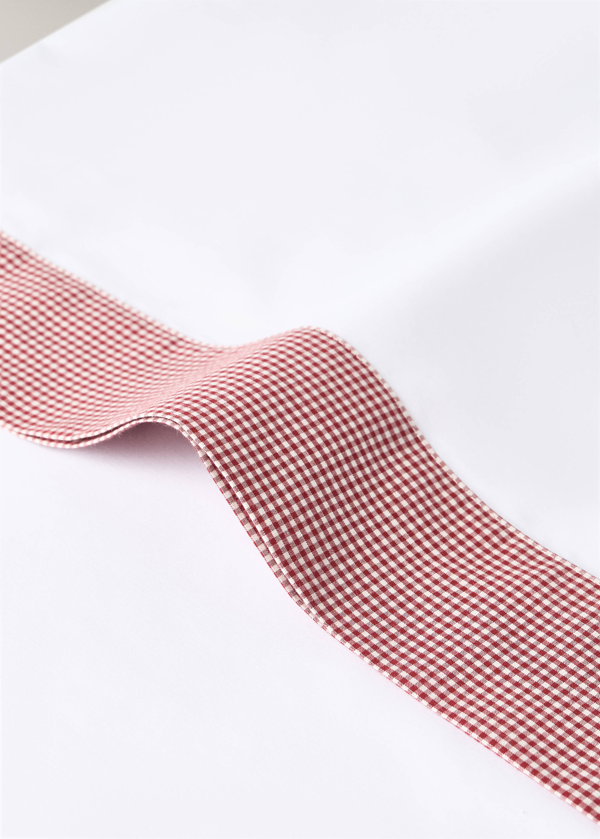 Yarn-dyed gingham-check children's pillowcase 45x110 cm - Details of the article 2
