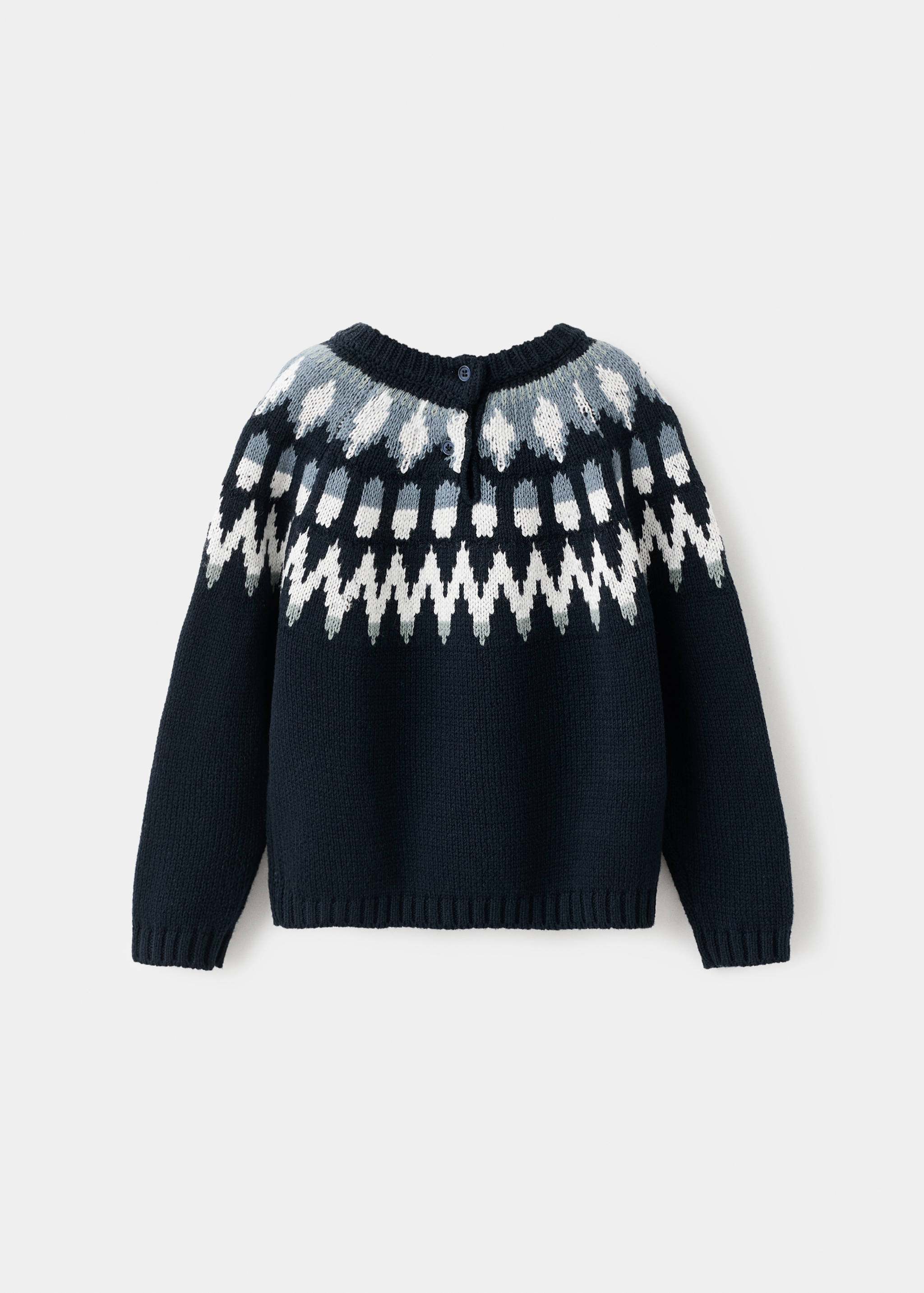 Jacquard knitted sweater - Reverse of the article