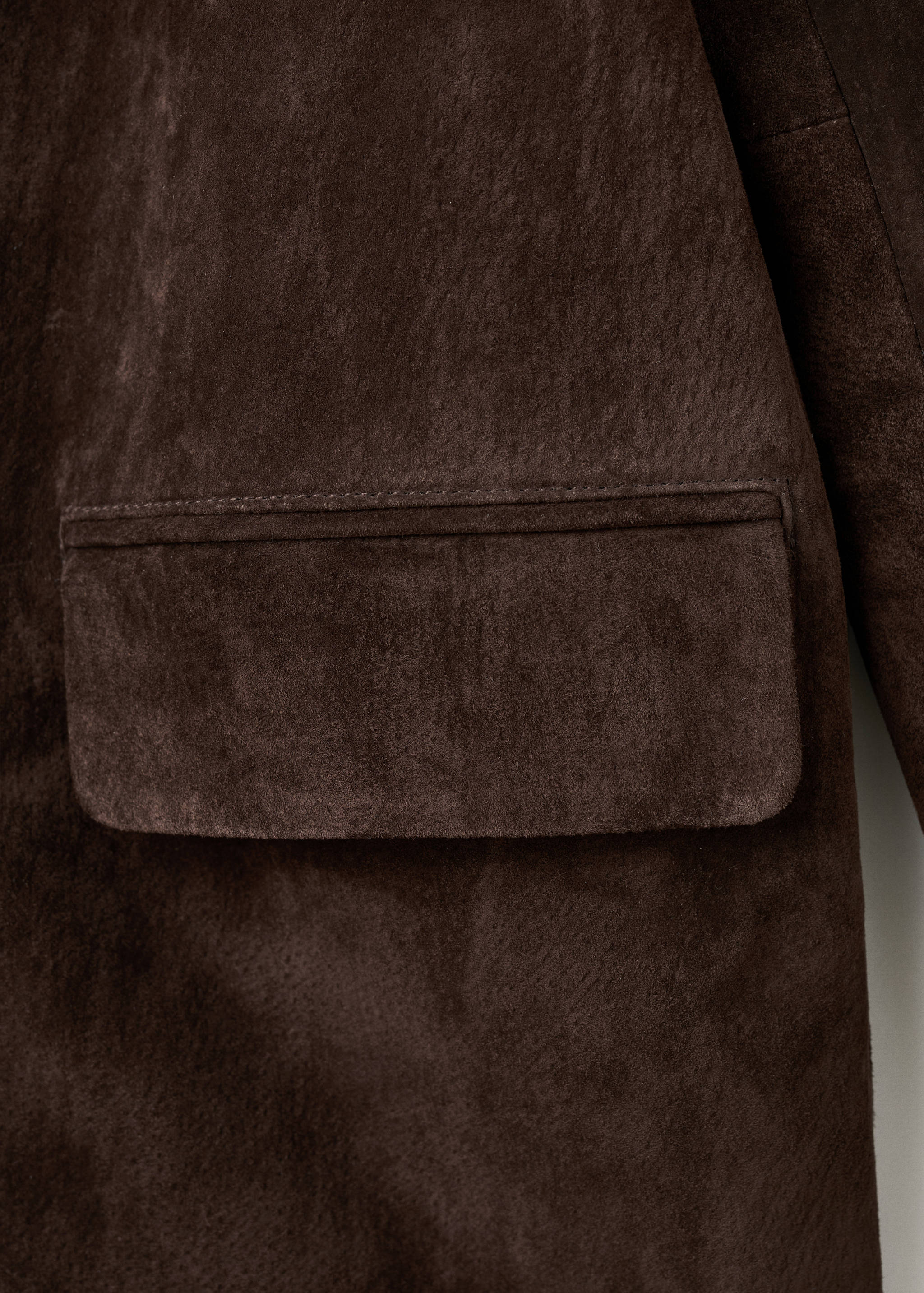 Straight suede jacket - Details of the article 0