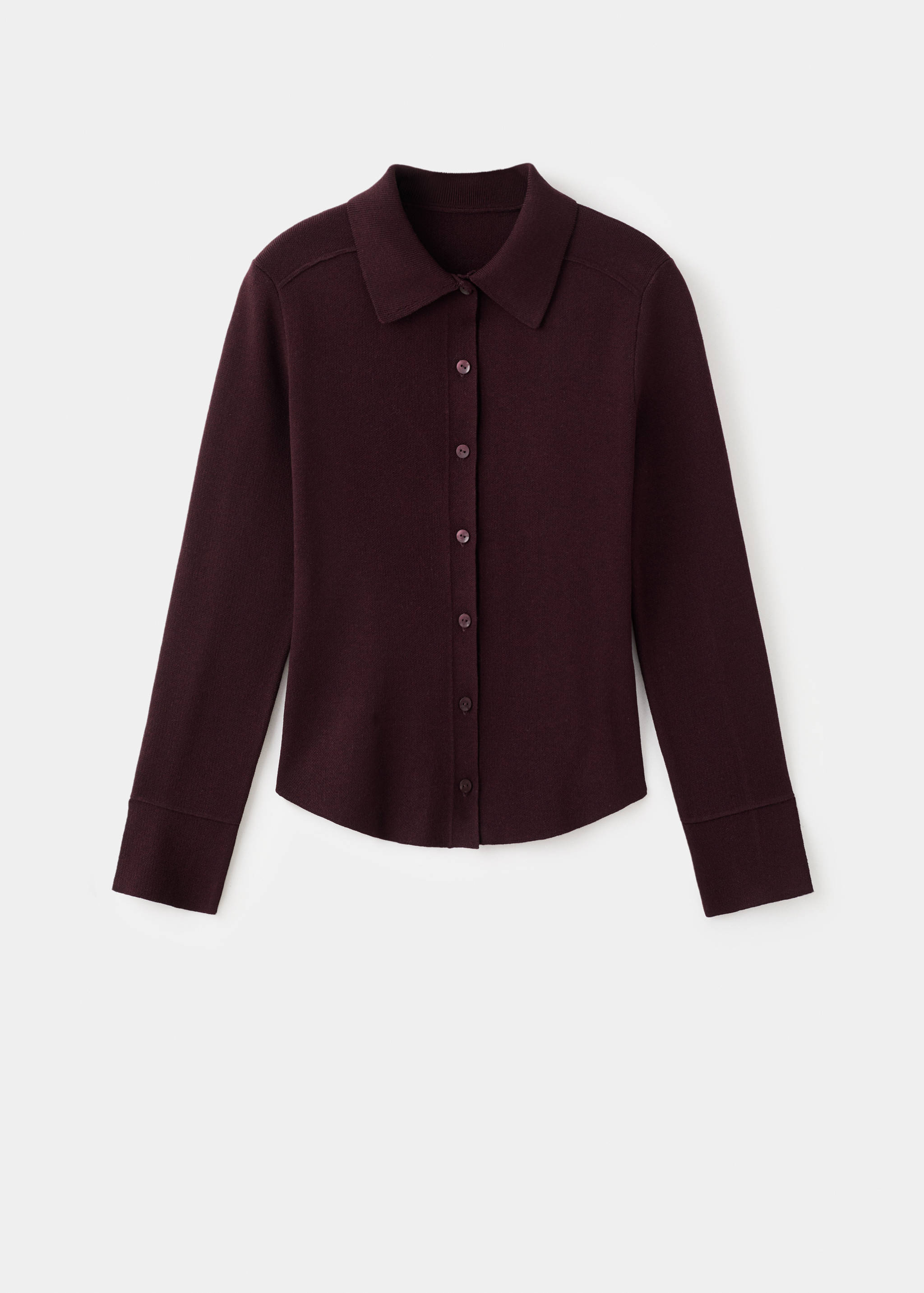 Cardigan with shirt collar - Article without model